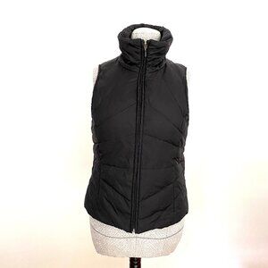 Kenneth Cole Reaction Black Puffer Down Vest Size Small